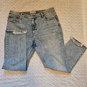 Abercrombie and Fitch 90s High Rise Acid Wash Skinny Jeans Size 34